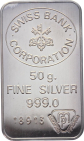 50 Gramm Silberbarren Swiss Bank Corporation